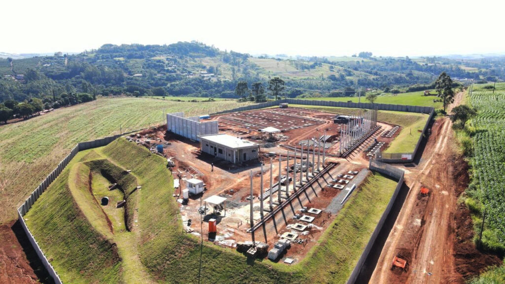 Imagem aérea da nova subestação de energia
