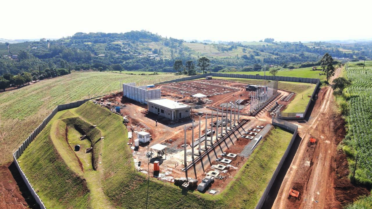 Imagem aérea da nova subestação de energia